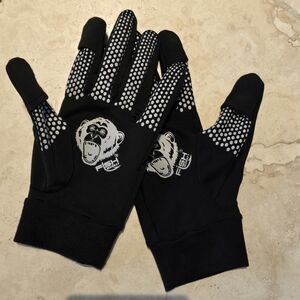 Black Gloves with Monkey Logo